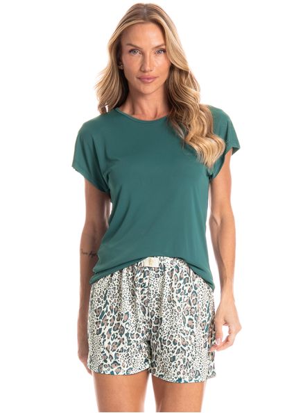 Pijama Feminino Curto Hera Verde - Imagem 1