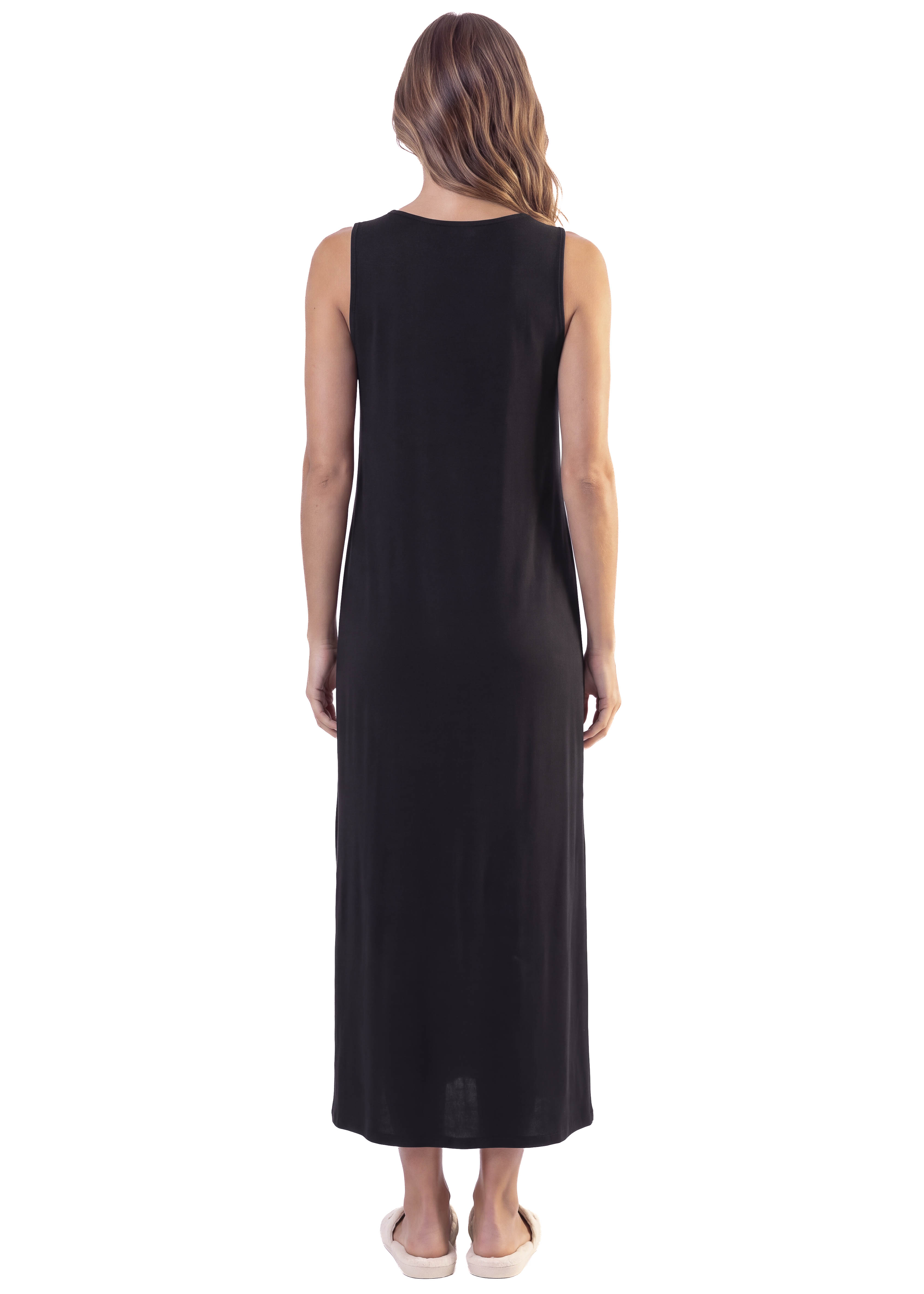Camisão Feminino Regata Longo Mellow Preto - Imagem 2
